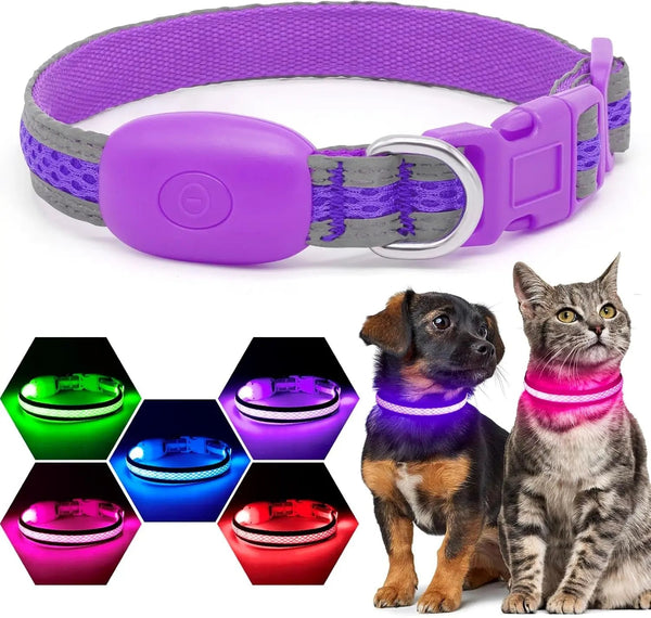 LED Dog Collar USB Rechargeable