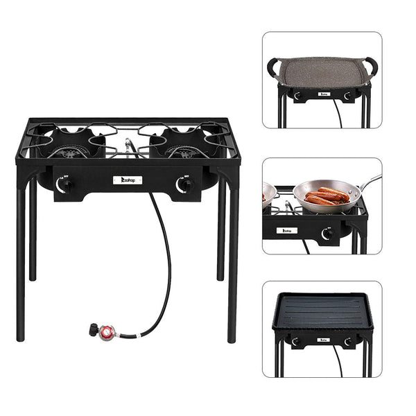Double Burner Propane Camp Stove