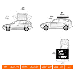 Naturnest Andromeda Khaki Soft Shell Rooftop Tent